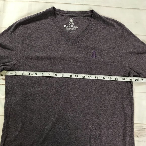 Psycho Bunny By Robert Godley Purple Basic T Shirt - Picture 4 of 5